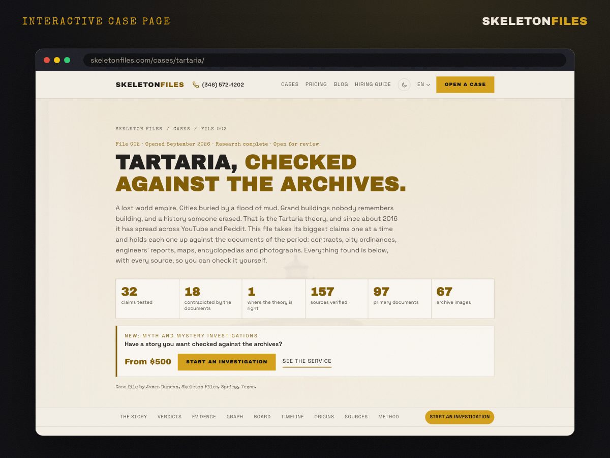 Interactive case page