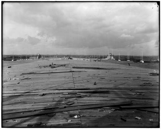 Foto des unfertigen Dachs des Palace of Agriculture im Bau, 1903.