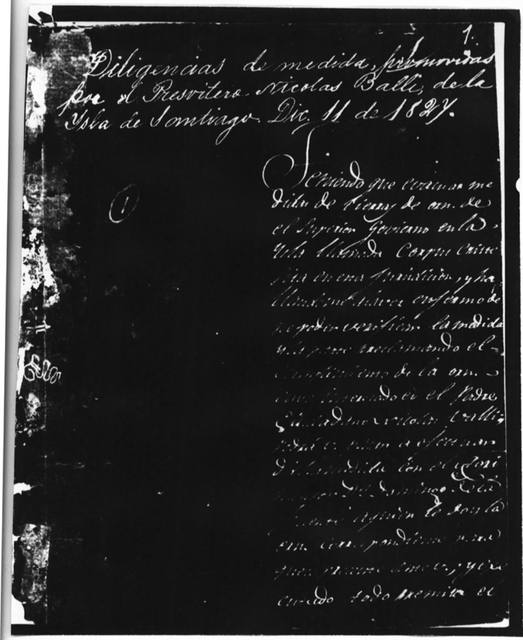 Detail: the survey title page of December 11, 1827