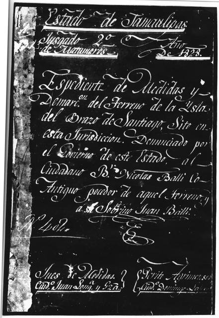 Cover of the 1828 island survey file