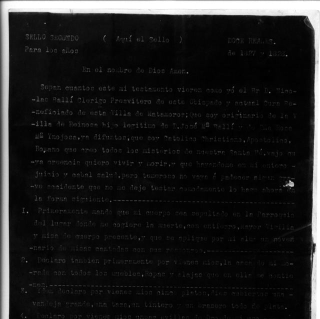Typescript first page of the 1828 will